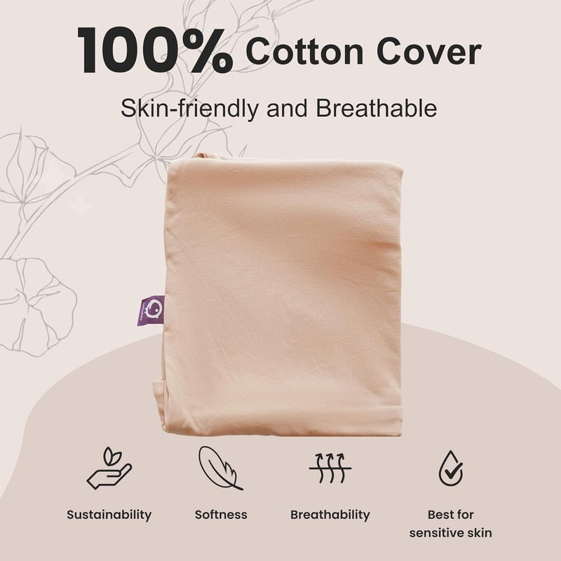 CooCooBaby Infant Lounger, Baby Nest Cover for Baby Girls & Boys, Newborn Essentials for Baby 0-12 Months, 100% Cotton Breathable (DustyRose) - Image 2